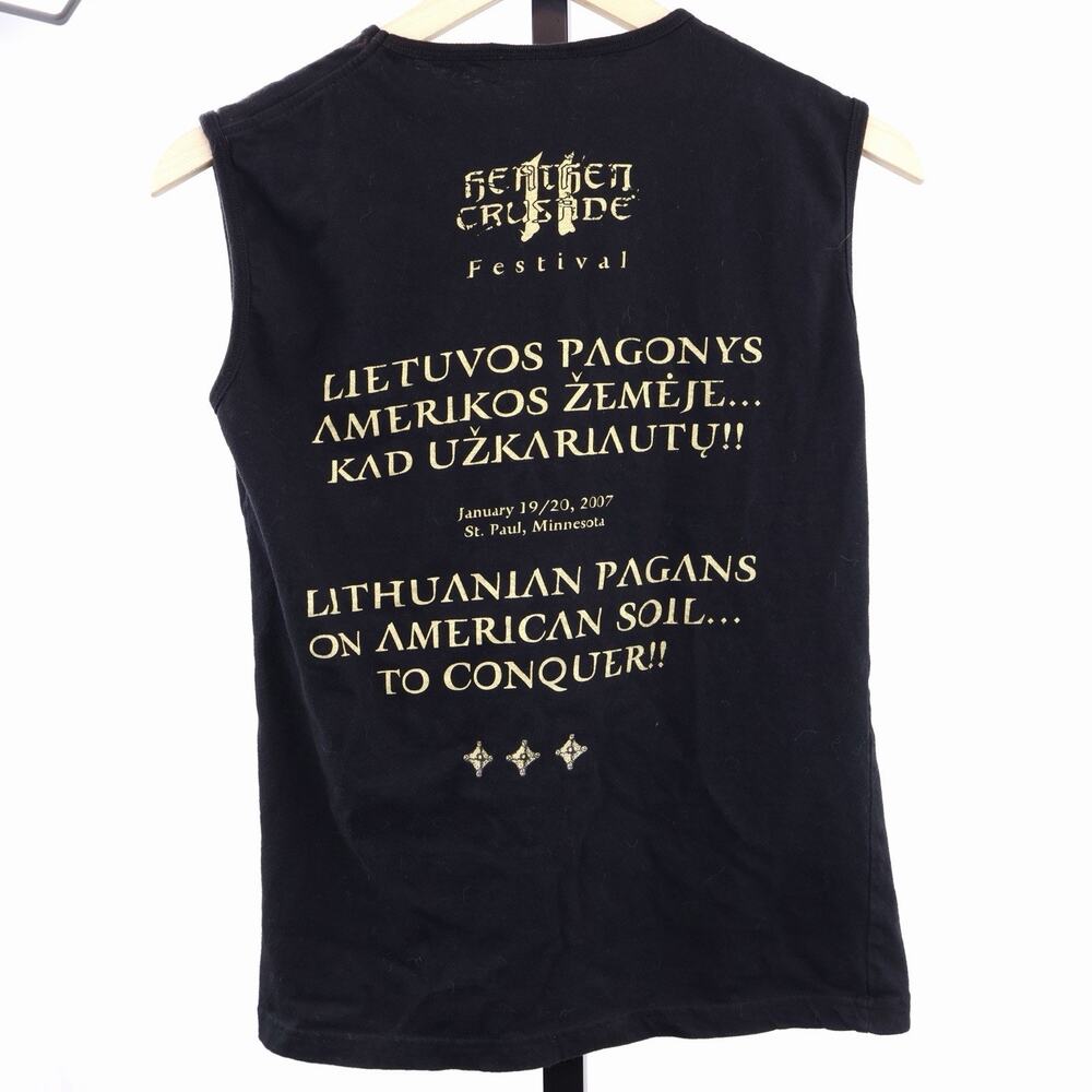 Obtest Heathen Crusade Festival 2007 Shirt‎ Mens Medium Pagan Metal Lithuania - Picture 2 of 5